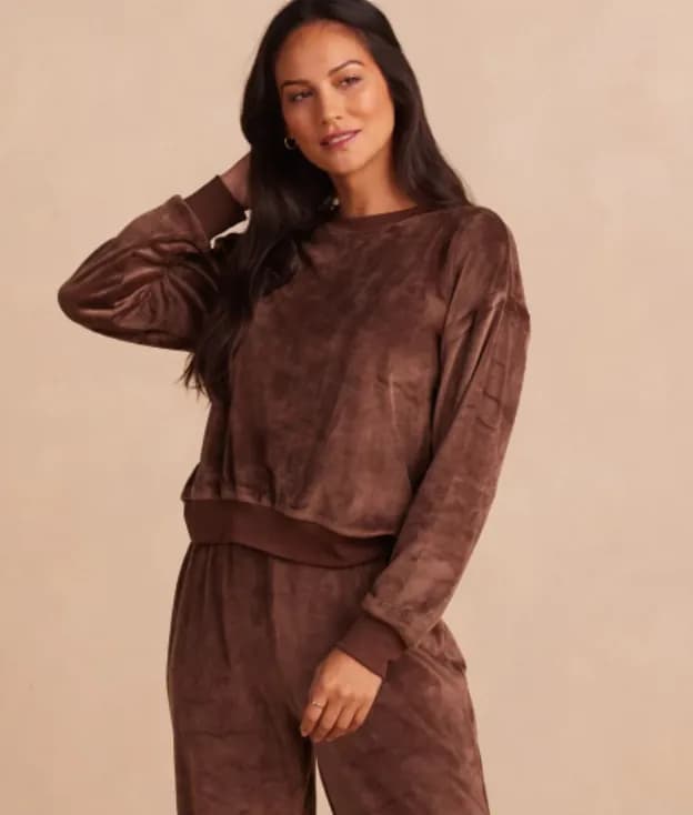 The Plush Velour Relaxed Crew - Fawn — image 1 of 1
