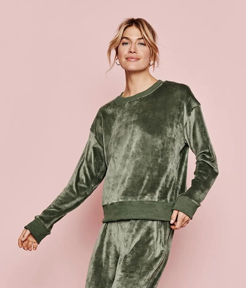 The Plush Velour Relaxed Crew - Main — image 1 of 1