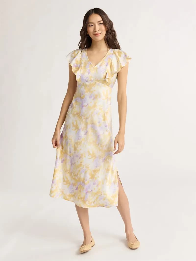 The Silky Flutter Sleeve Dress - Main — image 1 of 1
