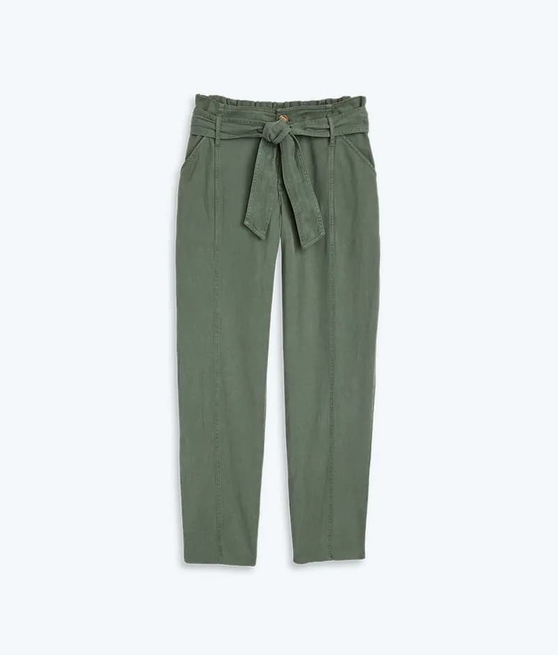 The Timeless Slim Tie-Waist Pant - Olive — image 1 of 1