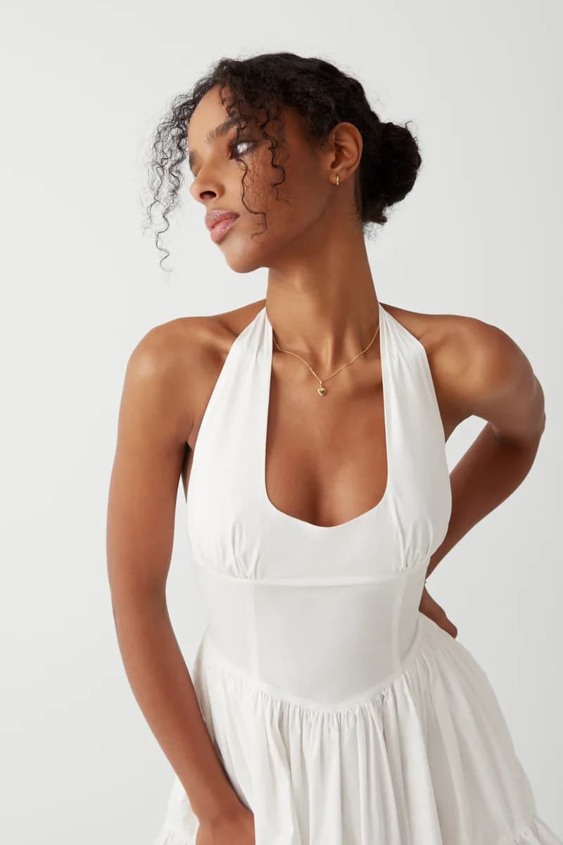 Tulsa Halter Midi Dress - White — image 1 of 1