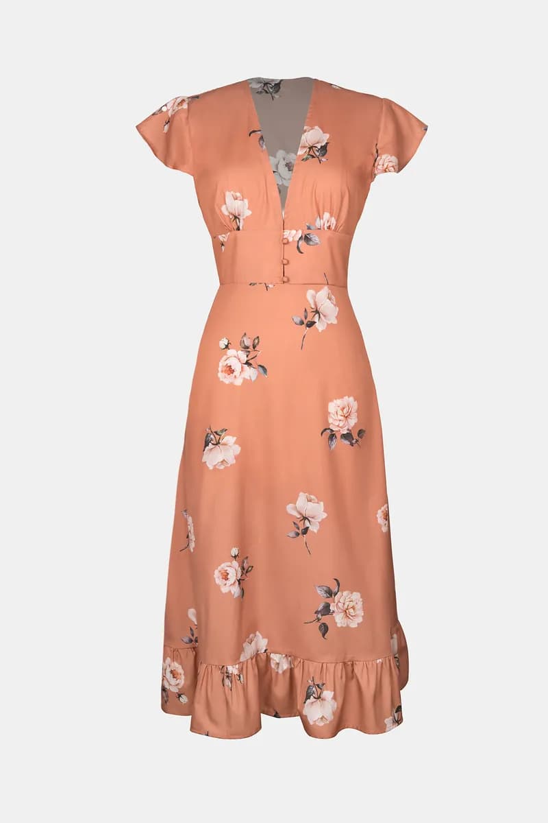 X Madison Bouquet Floral Button-Loop Dress — image 1 of 1
