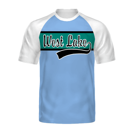 FreeStyle Semi-Sublimated Raglan Tee-White — image 1 of 1