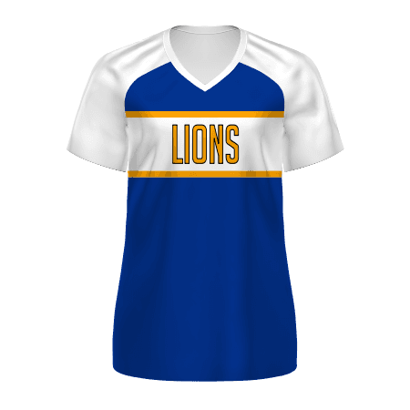Ladies FreeStyle Semi-Sublimated Raglan Tee-White — image 1 of 1