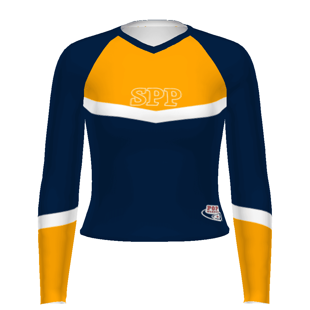 POP WARNER GIRLS FREESTYLE LONG SLEEVE CHEER TOP — image 1 of 1