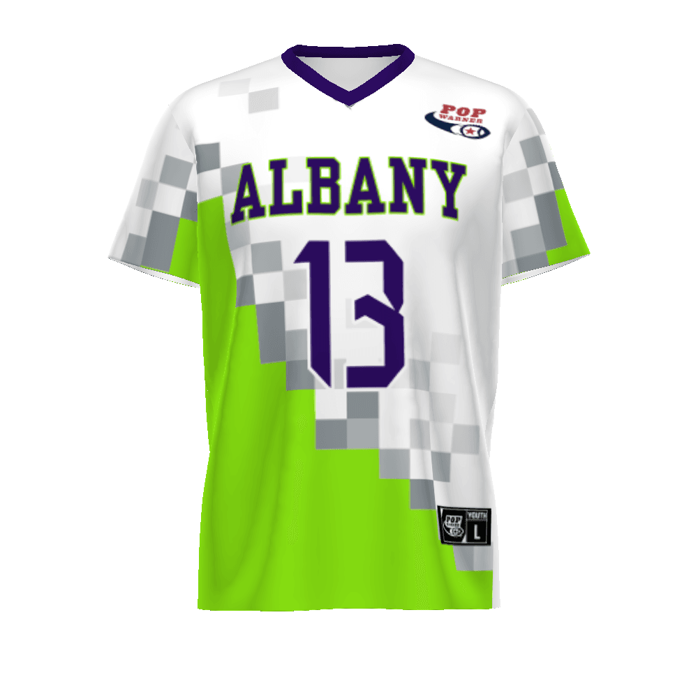 POP WARNER YOUTH FREESTYLE SUBLIMATED REVERSIBLE FLAG FOOTBALL JERSEY — image 1 of 1