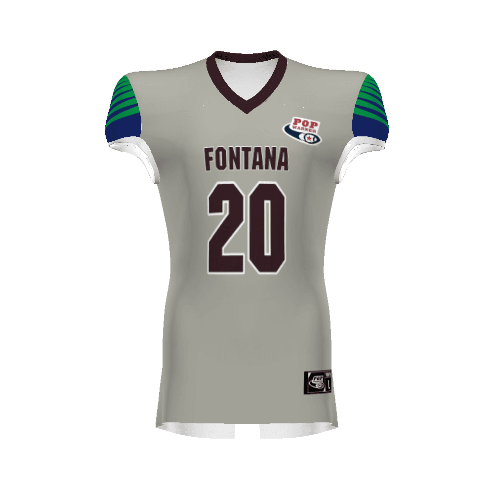 POP WARNER YOUTH FREESTYLE SUBLIMATED REVERSIBLE FOOTBALL JERSEY — image 1 of 1