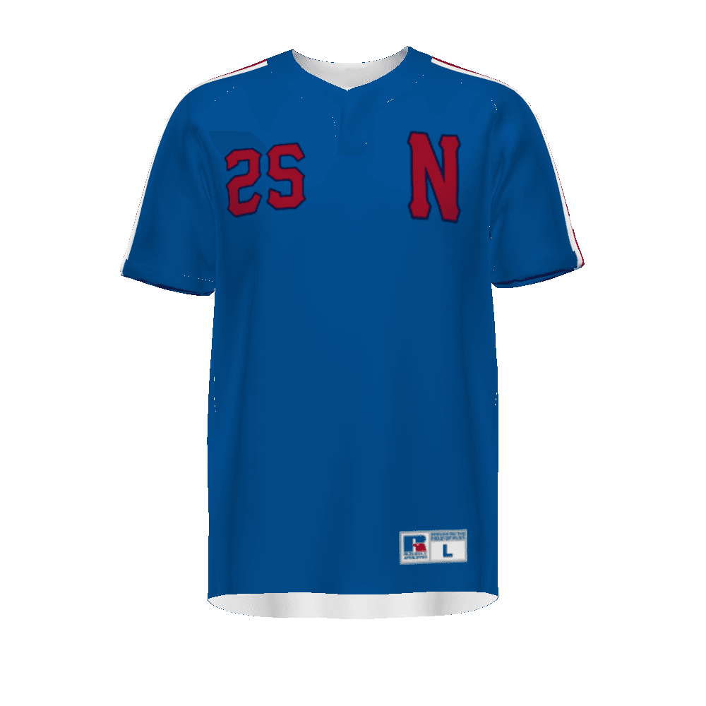 YOUTH FREESTYLE SUBLIMATED BASELINE TWO-BUTTON BASEBALL JERSEY — image 1 of 1