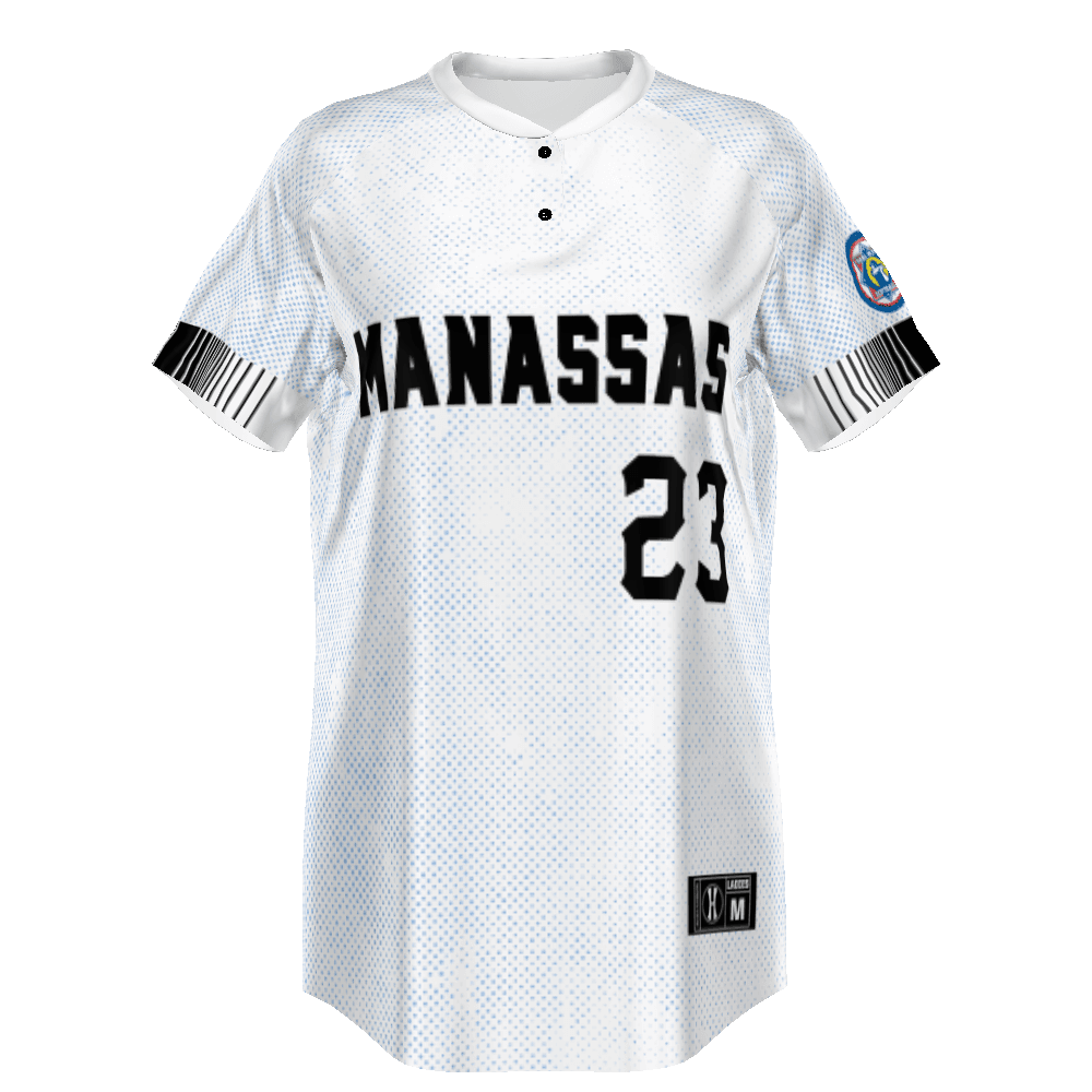 Babe Ruth Ladies FreeStyle Sublimated 2-Button Softball Jersey — image 1 of 1