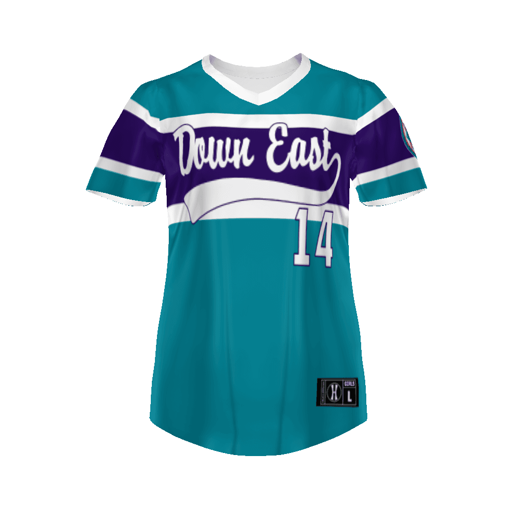 Babe Ruth Girls FreeStyle Sublimated Lightweight Short Sleeve Softball Jersey — image 1 of 1
