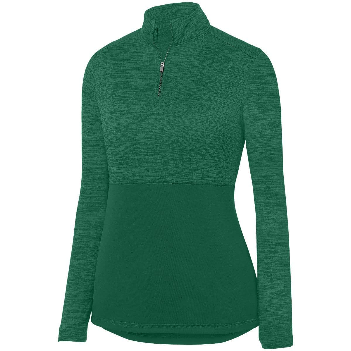 Ladies Shadow Tonal Heather 1/4 Zip Pullover — view 5
