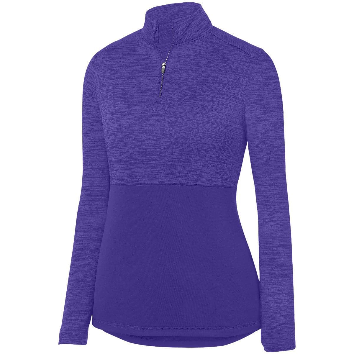 Ladies Shadow Tonal Heather 1/4 Zip Pullover — view 2