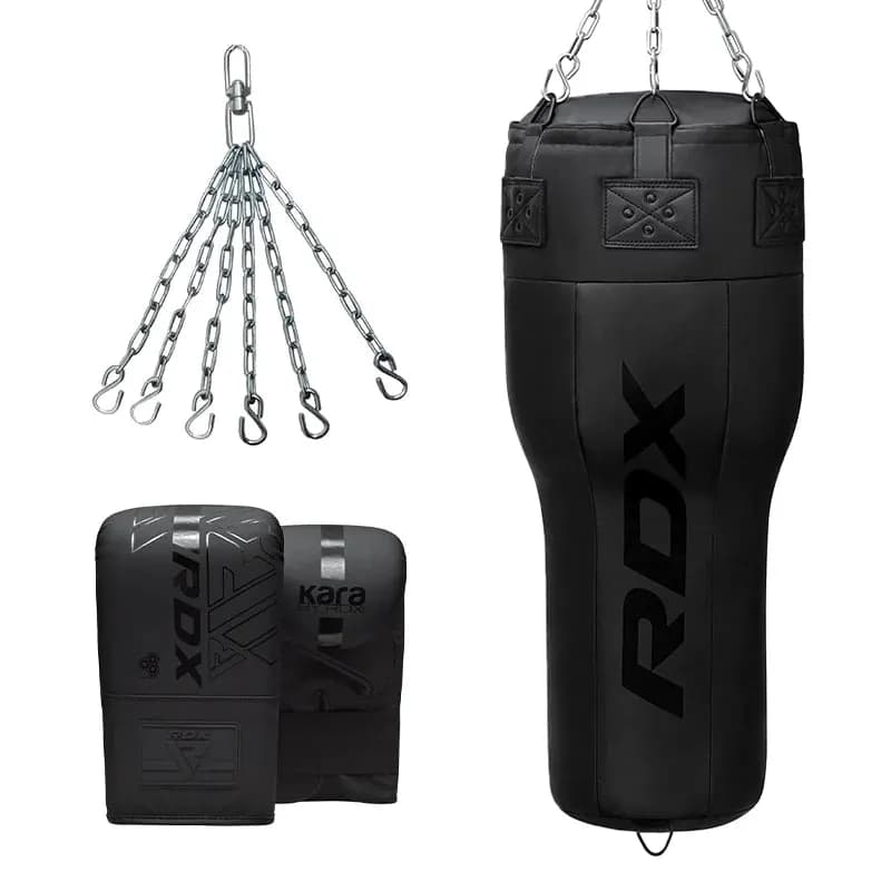 3-in-1 Angle Punch Bag Full Black with Gloves Set — image 1 of 1