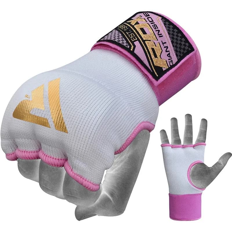 IS Women Gel Padded Wrist Strap Inner Gloves Pink / White OEKO-TEX Standard 100 — image 1 of 1