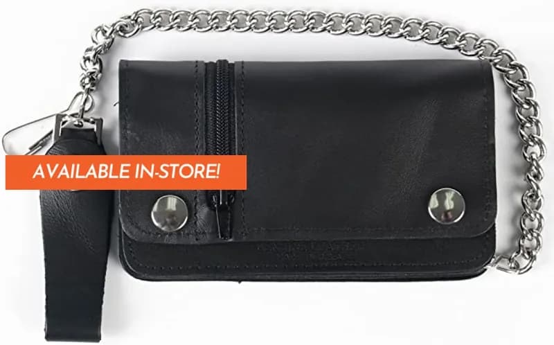 5 Pocket Leather Bi-Fold Wallet with Zipper — image 1 of 1