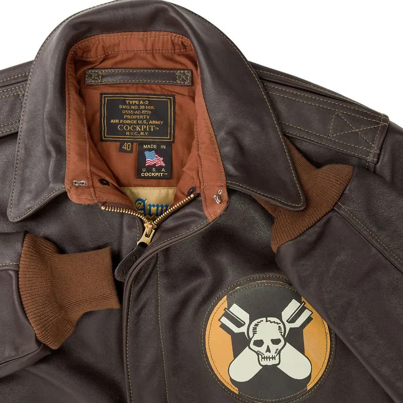 Aces and Eights Hand-Painted Flight Jacket Z21V029M — image 1 of 1