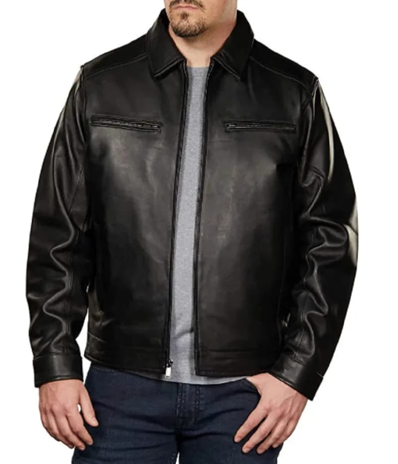 Boston Harbour 1.0 Men's Black New Zealand Lamb Leather Fashion Car Coat Jacket SFM1899 — image 1 of 1