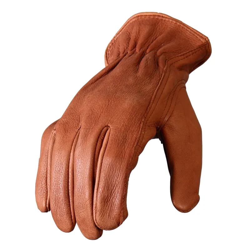 Brown Deerskin Leather Driving Gloves — image 1 of 1