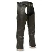 Event Leather EL1101 Black Real Leather Motorcycle Chaps for Men - Premium Leather Riding Chaps — image 1 of 1