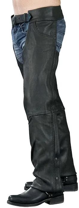 Event Leather EL1125 Men's Black Braided Leather Jean Style Chaps — image 1 of 1