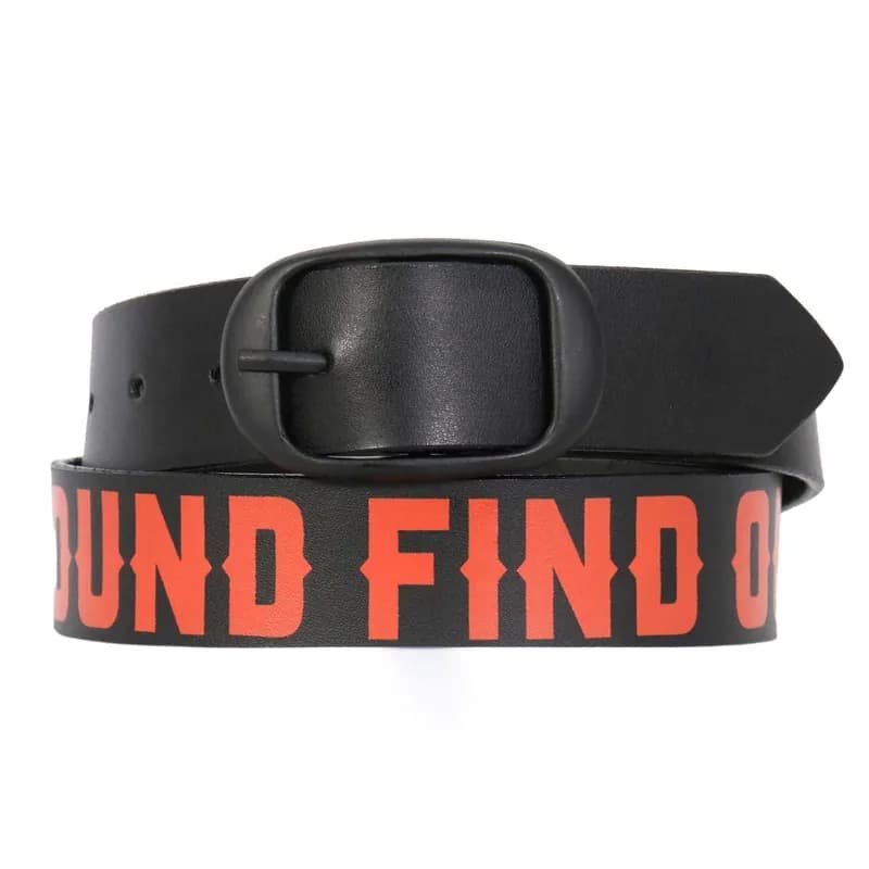 Hot Leathers BLA1134 F*** Around Find Out Black and Orange Leather Belt — image 1 of 1