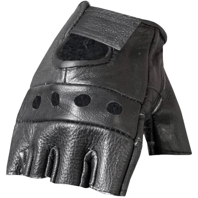 Hot Leathers GVM1004 Unlined Fingerless Leather Gloves with Padded Palm — image 1 of 1