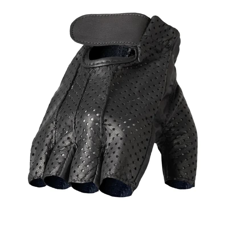 Hot Leathers GVM1016 Unlined Fingerless Vented Leather Gloves with Padded Gel Palm — image 1 of 1