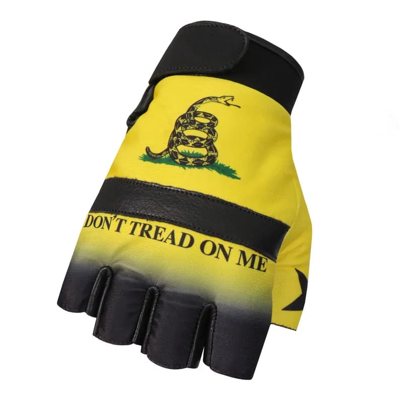 Hot Leathers GVM3011 Leather Don't Tread on Me Fingerless Gloves — image 1 of 1