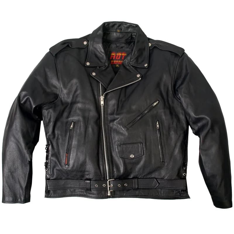 Hot Leathers JKM1002 Classic Men’s Motorcycle Leather Jacket with Zip Out Lining — image 1 of 1
