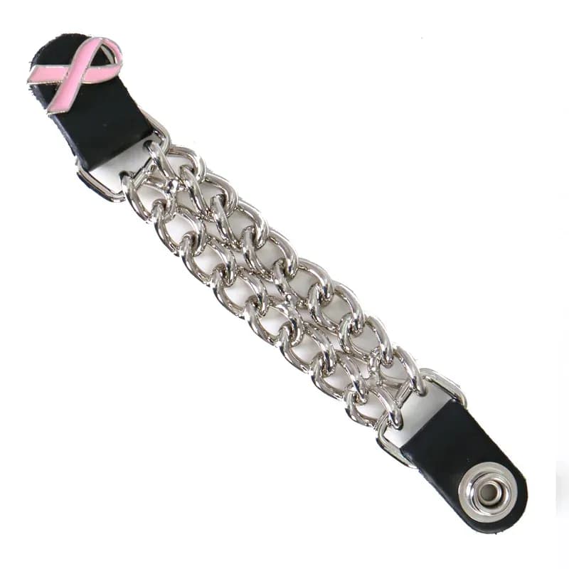 Hot Leathers VXC1028 Breast Cancer Awareness Pink Ribbon Motorcycle Biker Vest Extender - 4 Inch — image 1 of 1