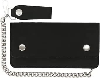 Hot Leathers WLC2016 Men's 8" Black Leather Oil Tan Bi-Fold Wallet w/ Change Pocket — image 1 of 1