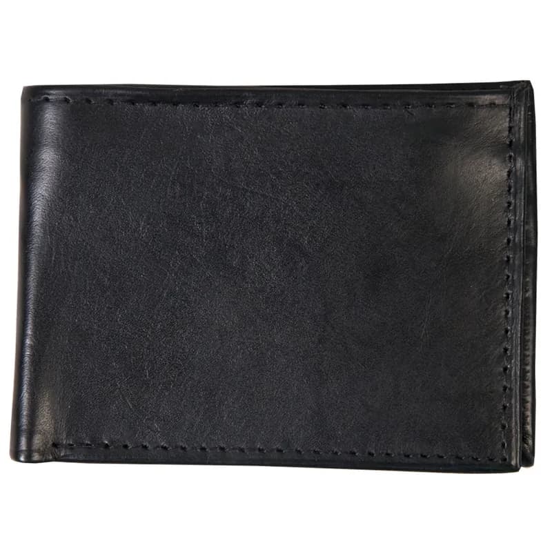 Hot Leathers WLD1003 Black Leather Bi-Fold Wallet with Picture Flap — image 1 of 1