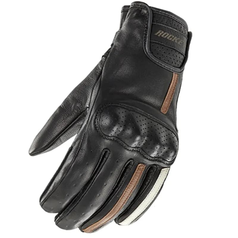 Joe Rocket Men’s Dakota Black Goatskin Leather Perforated Gloves with Knuckle Armor — image 1 of 1
