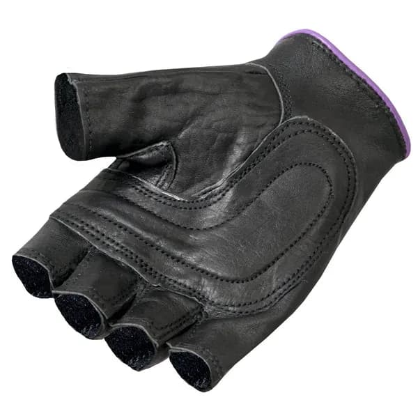 Ladies Purple Piping Fingerless Gloves — image 1 of 1
