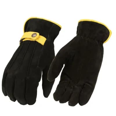 M Boss Apparel BOS37558 Men's Black and Tan Leather Deer Skin Gloves — image 1 of 1