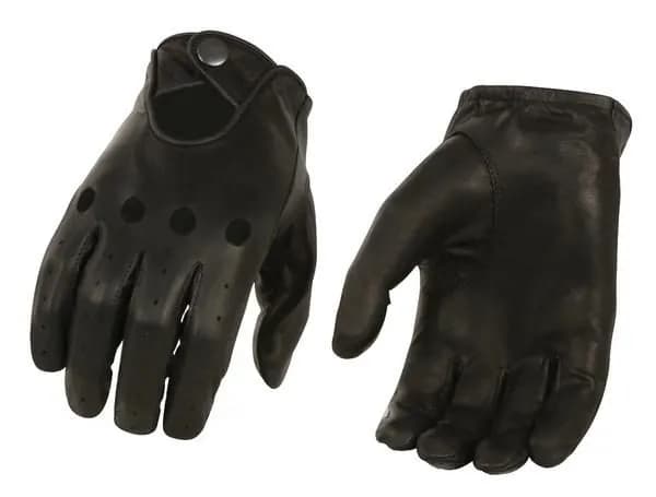 M Boss Motorcycle Apparel BOS37537 Men's Black Unlined Leather Professional Driving Gloves — image 1 of 1