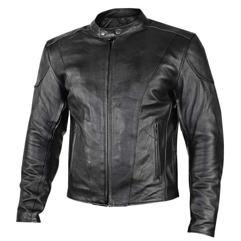 Milwaukee Leather LKM17003 Men's Premium Black Leather Motorcycle Riders Jacket with CE Armor Protecion — image 1 of 1