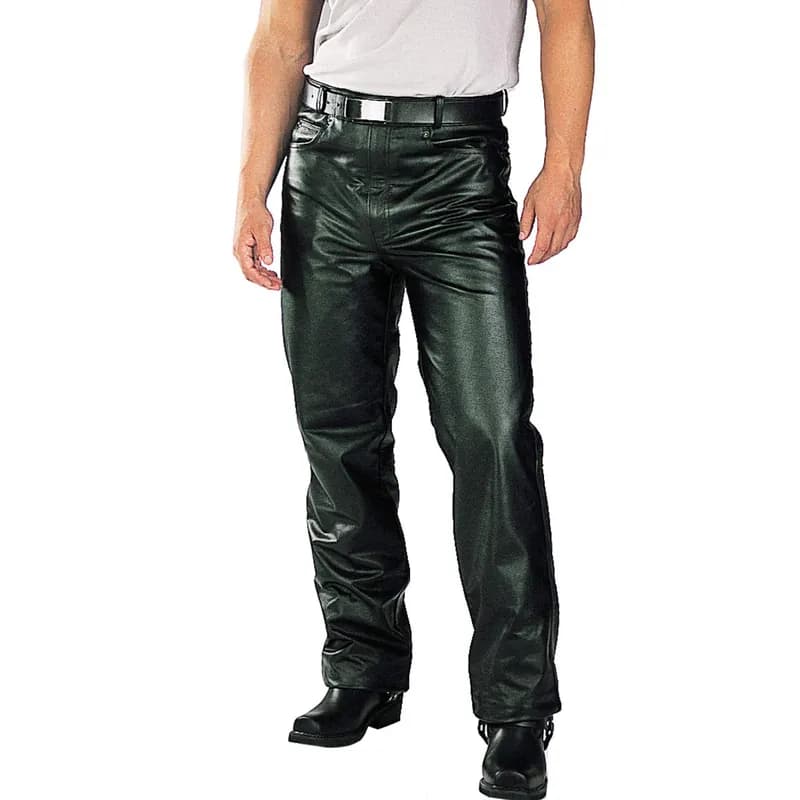 Milwaukee Leather MLL6516 Women's Classic Black Rub-Off Low Rise Premium Leather Chaps — image 1 of 1