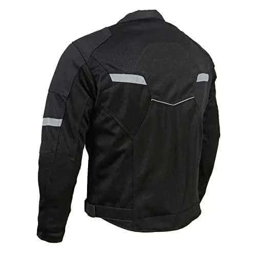Milwaukee Leather Men's Black Armored Textile Motorcycle Jacket-All Season Jacket w/ Removable Liner - MPM1791 — image 1 of 1