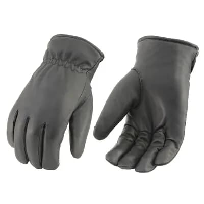 Milwaukee Leather MG7523 Men's Black Leather Waterproof Cruiser Motorcycle Hand Gloves — image 1 of 1