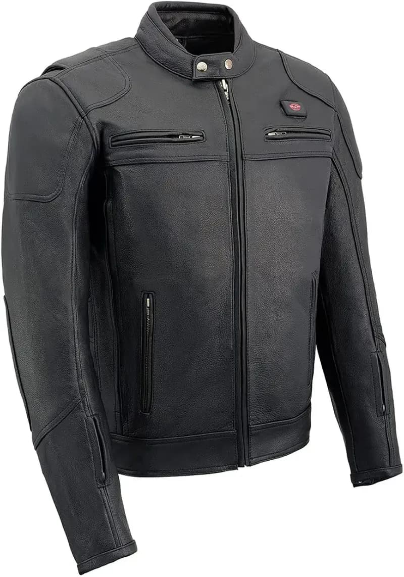 Milwaukee Leather MLM1514SET All Season Black Premium Leather Motorcycle Riders Jacket w/ Heated and Cool-Tec Technology — image 1 of 1