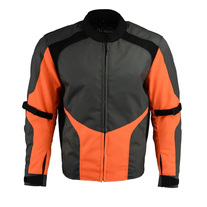 Motorcycle Apparel BOS11701 Men's High-Vis Orange Nylon Motorcycle Racer Riding — image 1 of 1