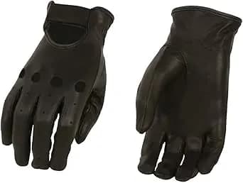 Motorcycle Apparel BOS37535 Women's Black Unlined Classic Leather Driving Gloves — image 1 of 1