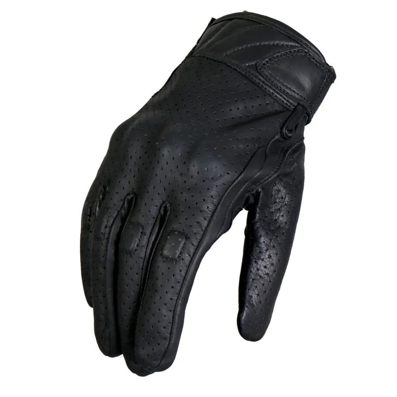 Premium Leather Vented Knuckle Guard Gloves — image 1 of 1