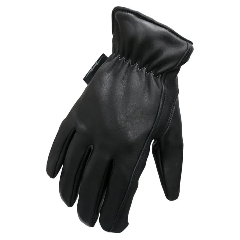 Uni-Sex 'Grey and Black Flannel Lined' Deer Skin Leather Gloves — image 1 of 1