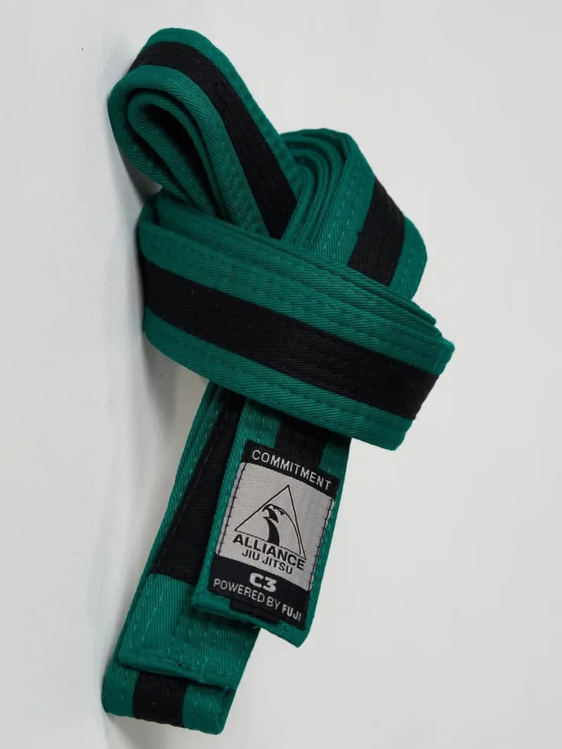 Kids x Alliance BJJ Belt Green/Black — image 1 of 1