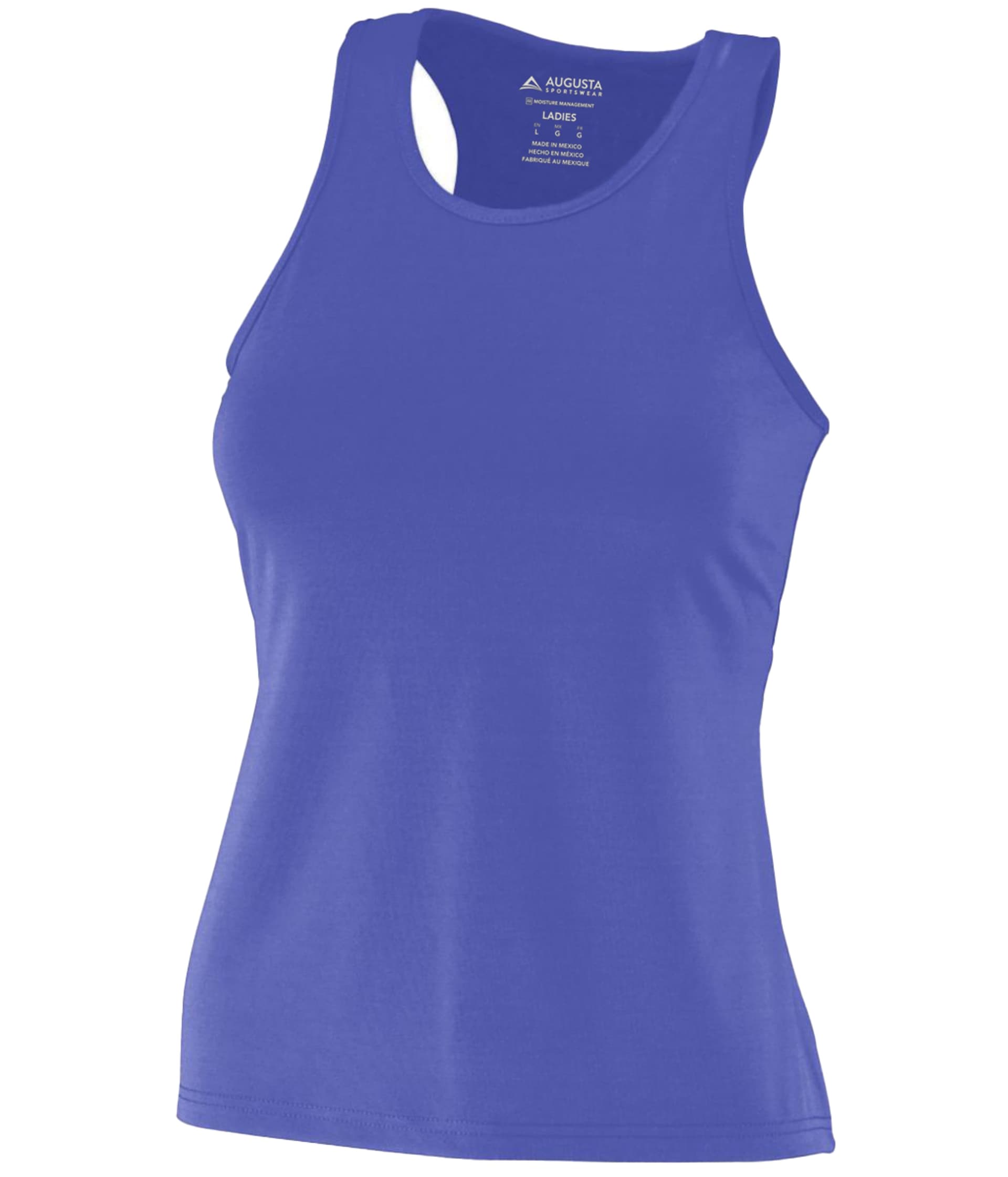 Ladies Poly/Spandex Solid Racerback Tank — image 1 of 1