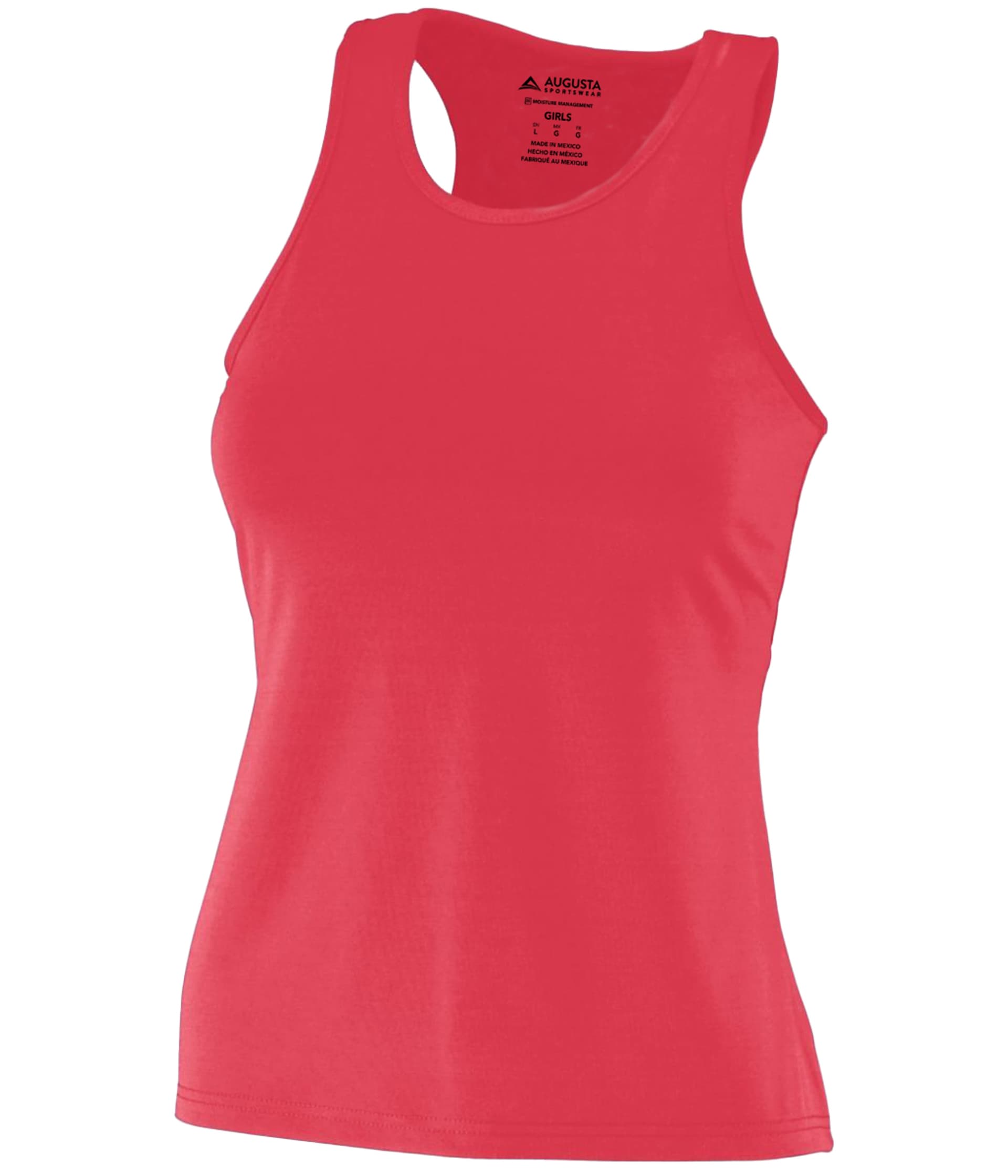 Girls Poly/Spandex Solid Racerback Tank — image 1 of 1