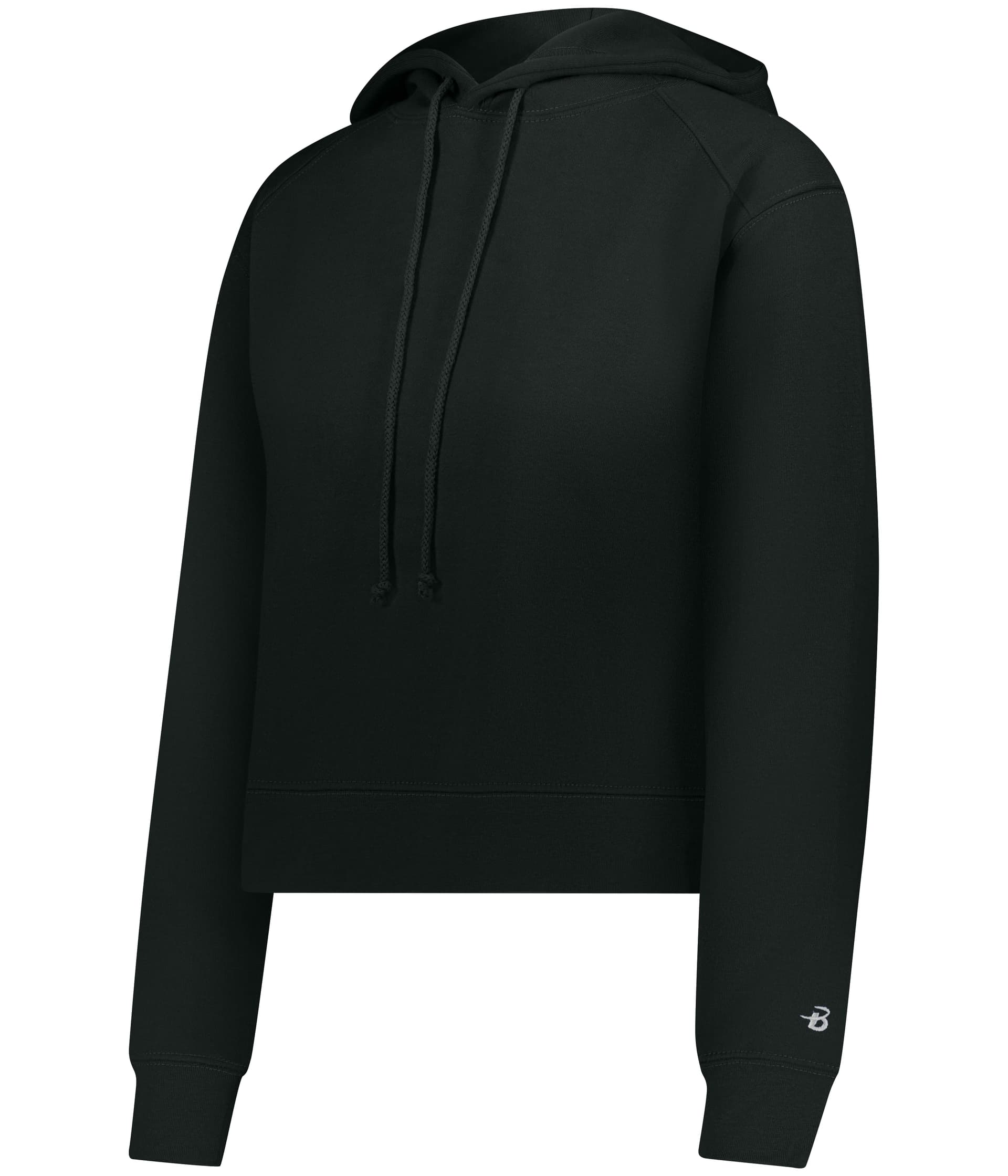 LADIES ATHLETIC FLEECE CROP HOODIE — image 1 of 1