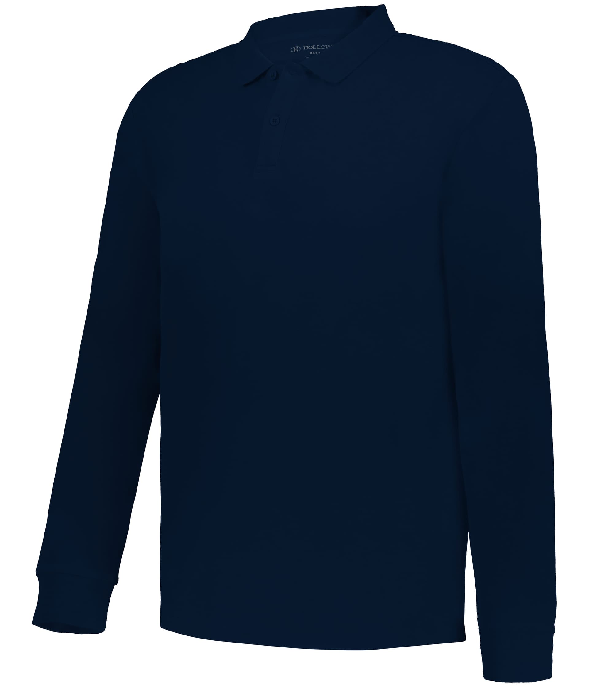 CORE COTTON LONG SLEEVE POLO — image 1 of 1